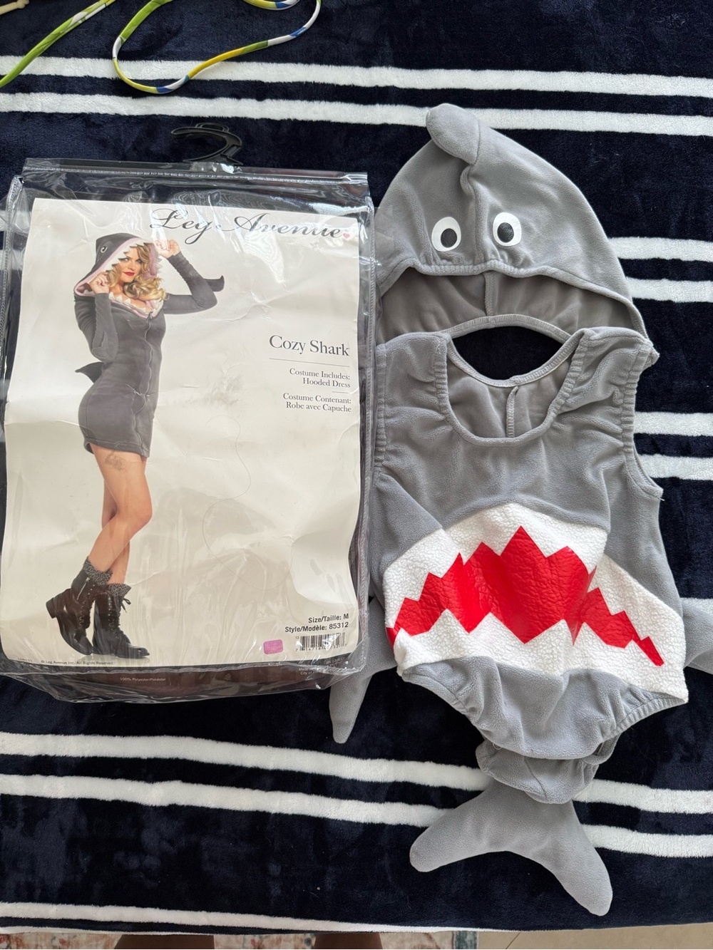 Mommy and me Shark Costume M and 6-12 months